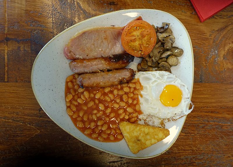 Food and drink vocabulary - full English breakfast