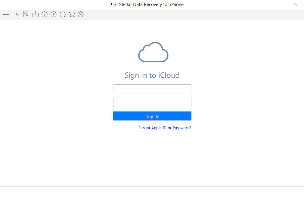 Recover data from iCloud - Stellar Data Recovery for iPhone